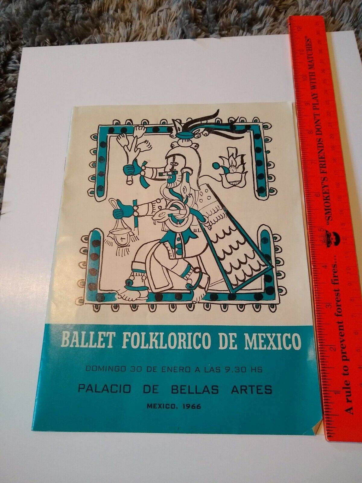 Mexico Forklore Ballet Program - Palacio De Bellas Artes - 1966