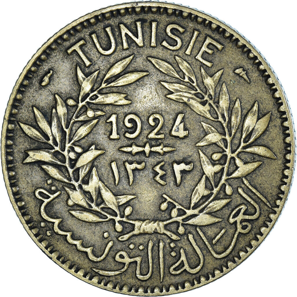 [#1430224] Coin, Tunisia, 2 Francs, 1924