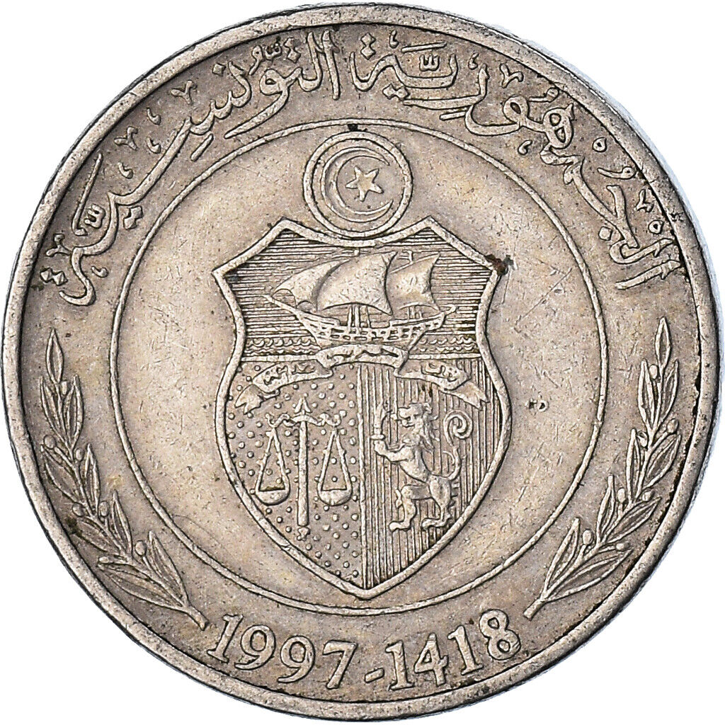[#944962] Coin, Tunisia, 1/2 Dinar